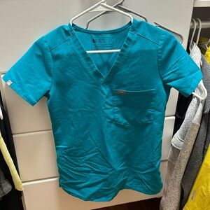 XXS Catarina top and old style regular waisted Yola XXS petite Teal figs